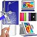 Produktbild N4U ONLINE - Various Bunte Glas Schutzhülle & rotierend PU Leder Schutzhülle für VAIO Z Leinen Tablette - Blau