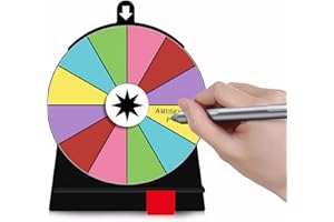 Nadiaen Spin the Wheel Spinning Wheel Spin the Wheel with Stand Spinning Wheel for Prizes 12 Slots Spin the Wheel with Stand Erasable Acrylic Board for Carnival Trade Show Win Fortune Spin Games