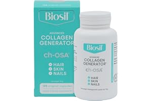 Biosil Collagen Generator – 120 capsule – Con complesso brevettato ch-OSA – Genera e protegge il tuo collagene – Privo di OGM – Fornitura di 60 giorni