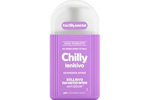 Chilly, Detergente Intimo Lenitivo, Sollievo dai piccoli fastidi intimi, con Anti-Odor, Per L'Igiene Intima, Arricchito con Bisabololo dalle proprietà Dermocalmanti, pH 5, Clinicamente Testato, 300 ml
