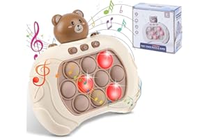 Console De Jeu Quick Push Bubbles,Jeu Fidget électronique,Puzzle Pop It Game Machine,Push Pop Bubble Sensory Fidget Toy,Sensory Fidget Toys for Kids,Machine Jeu Puzzle-Pop (Ours)
