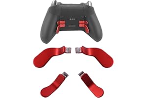 PEIXIONG 4 Pack Elite Controller Paddles pour Xbox Elite 2 Controller Paddles,Acier Inoxydable Elite Core Controller Paddle pour Xbox One Elite Controller Series 2,Elite Series 2 Core Controller (Rouge)