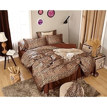 3D Housse De Couettes Parure De Lit 135X200 Cm Léopard Des Animaux Imprimer 3 Pièces Microfibre Enfant Adulte Ensemble De Literie Avec 1 Housses De Couettes Et 2 Taies D'Oreillers-115900130