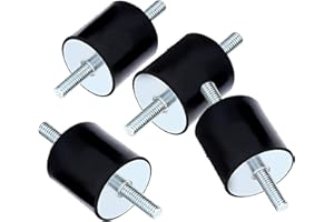 ASFINS Antivibranti in Gomma M6 Supporti Gomm Antivibrazione Silent Block M6 Isolatore in Gomma Antivibrazione per Barche Automatiche Silentblock, 4 Pezzi (25 * 20, M6*18)
