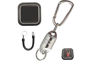 MUTUACTOR 1 breloczek do kluczy magnetycznych z możliwością szybkiego zwalniania, zdejmowany brelok z silnym magnesem o wadze 3,6 kg do oddzielenia kluczy z linką i klamrą (kolor srebrny)
