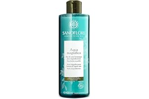 Sanoflore–Aqua Magnifica–Lotion Tonique Purifiante Anti-Imperfections Bio – Reserre les Pores & Affine le Grain de Peau–Menthe Poivrée & Complexe d’Huiles Essentielles–Peaux Mixtes à Grasses – 400 ml