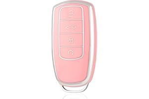 OFF WE GO Funda Llave Coche Carcasa Mando para Chery Omoda C5 Tiggo 8 Plus 7 Pro Tiggo 8 Pro Arrizo 5 Casos Cubierta Llave TPU Funda Tarjeta Llave, Plata Rosa