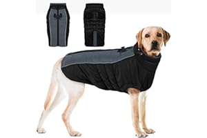 Woiil Dog Clothes Waterproof Large Dog Coats,Dog Jacket Xl with Harness and Zipper Design for Easy On and Off Wear, Dog Winter Clothes for Golden Retriever,Labrador and German Shepherds(XL, Grey)
