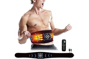 YONARS Abdominales Electroestimulacion Calefactor, Electroestimulador Muscular Abdominales, Abdomen no Necesita Almohadillas ni Gel, 10 Modos, 20 Niveles Diferentes para con Mando A Distancia