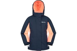 Mountain Warehouse Veste de Ski Honey Enfants - Résistante à la Neige, Poignets réglables, Doublure Polaire, Jupe Pare-Neige intégrée -Parfaite pour Tenir Chaud en Hiver