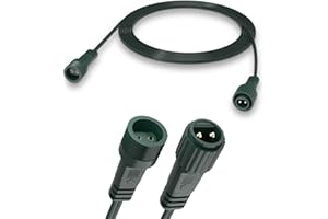 Extension Cable 5m/16.4ft, Dalugo 2 Pin IP65 Waterproof Outdoor Festoon Lights Extension Lead Wire for G40 Globe Lights, Solar Fairy Lights, Outdoor String Lights