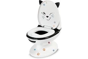 Bebeconfort Toalett i Miniformat, Potträningstoalett för Barn, 1–3 år, 0–20 kg, Verklighetstrogen Design med Stänkskydd, Spol