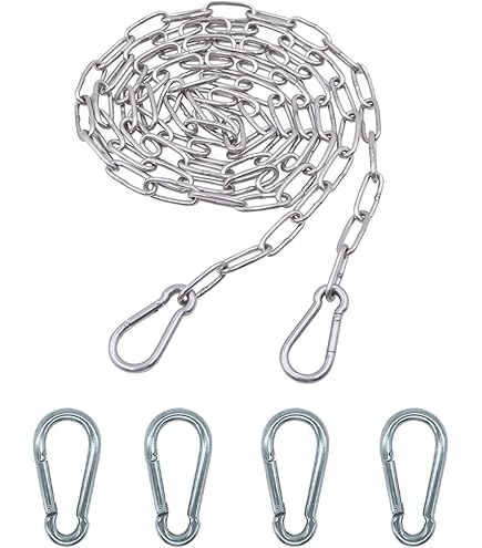 10-meter 3-mm dikke roestvrijstalen ketting V4A met lange kettingschakels van NietFullThings in z'n geheel Ankerketting DIN 5685 DIN 763 roestvrij niro inox schakelketting afzetketting boeienketting 10-m