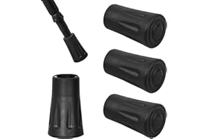 Embouts en Caoutchouc, 4 Pieces Embout Canne de Marche, Embouts en Caoutchouc pour Bâtons de Marche, pour bâtons de Marche Nordique Trekking Protecteurs pour Asphalte Tampon pour Bâtons de Trekking