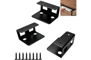 Xingwenhao 3 st laptopfäste under skrivbord, reptåligt metallhållare för bärbar dator, universellt dolt tangentbordsbricka för hemmakontor, tangentbord, , förvaringsstationshållare