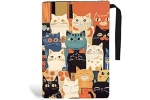 Hobbspring 1pc Book Sleeve with Zipper 13.4x9.45 inches(34x24cm) Cat Book Protectors Book Covers for Paperbacks Animal Students Teachers