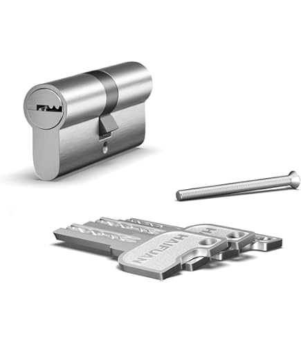 Mezzo Cilindro Yale Sicurezza - Serratura Europea Nichelata 40/10mm Con 3 Chiavi - Foto 2