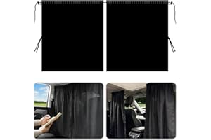 AETHERAURORA Cortinas Divisorias de Coche, 140x80 cm Cortinas Camper, Cortina de Privacidad para Coche, Protección Solar, Separación de Cabina del Conductor Cortina, para Viaje, Siesta, Dormir, Noche, Camping