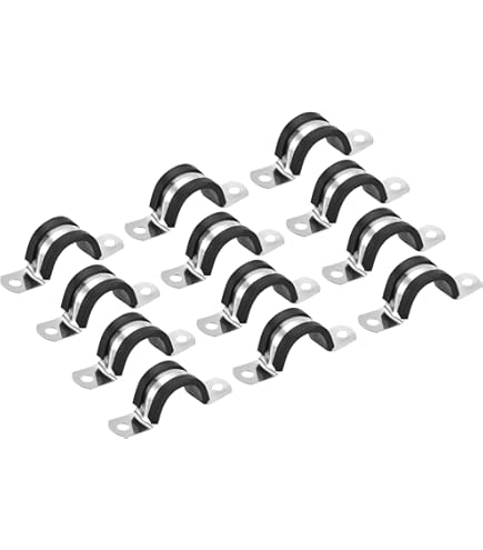 QUARKZMAN Rohrschellen 16 Stück - 304 Edelstahl 15mm Mit Gummi