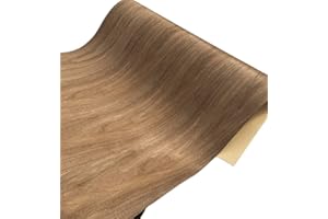 Aibote Natural Black Walnut Wood Veneer Sheet(60x250CM) Furniture Restoration Sheets for Speaker Showcase Cabinets Table Shelves Kitchen Furniture Hotel Table Kitchen(Flat Cut,AAA Grade)