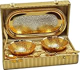 Jaipur Ace Gold and Silver Plated Brass Bowl Set | Premium Quality Gold Plated Brass Bowl | Best for Birthday, Anniversary, Diwali, Return Girt.