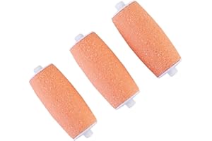 Mikromineral Ersatzrollen von Own Harmony für Elektrischer Hornhautentferner CR900 - Professionelle Hornhautentfernung und Fußpflege - 3 Nachfüllrollen Aufsätze (Normal Grob, Pfirsich)