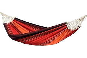 ‎AMAZONAS AMAZONAS XXL Komfort Hängematte Paradiso Terracotta handgefertigt in Brasilien 250cm x 175cm bis 200kg in Lavafarben