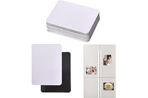 LUNAANDA 20Pcs Sublimation Magnet Blanks,Personalized Sublimation Fridge Refrigerator, DIY Decorative Magnets for Whiteboard Office Calendar Kitchen Home Decor (5,5 cm x 7,5 cm)