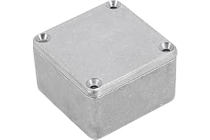 Jotekonoby Aluminium-Gehäuse, Metall, elektronisches Projektgehäuse, Instrumentengehäuse, silberfarben, Druckguss, mit Schrauben, IP54-Schutz für elektrische Geräte (50,5 x 50,5 x 31 mm)