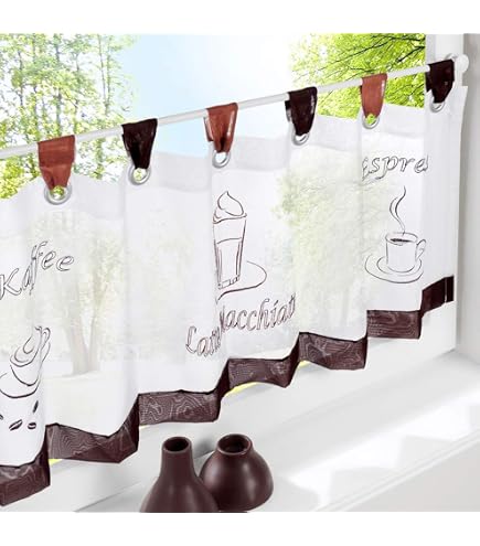 1 Pièce Rideau Brise-Bise À Passants Passe Tringle Polyester