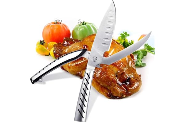 Ciseaux de Cuisine , AlfaView Ciseaux Polyvalents, Ciseaux à Volaille, Ciseaux Ménagers pour Poulet, Volaille, Poisson, Viande, Légumes, Herbes et Barbecue