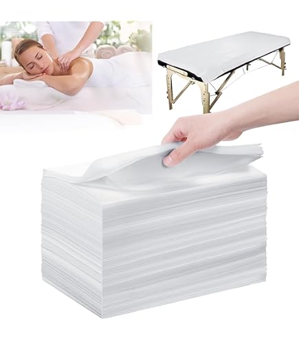 HoaaiGo cuscinetti poggiatesta usa e getta, 100 pezzi per il supporto della testa del tavolo da massaggio 41cm x 31cm Adatto a tutti i tavoli da massaggio, panche da massaggio e tavoli