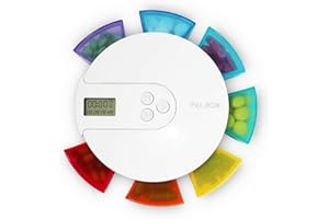 Songlela Portapillole con Allarme, Scatola Della Pillola Dispenser Automatico Pillola, Promemoria Farmaci Essenziale, Giornaliero Organizzatore Medicine con 7 Scomparti e 4 Timer Audio #2