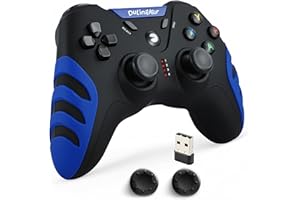 DuLingKer Controller PC Wireless, Controller PS3 PC Joystick con Hall Effect Joystick e Doppia Vibrazione, Wireless 2,4G Gaming Gamepad per Windows 11 10 8 7, PS3, Android TV, Steam, Raspberry Pi