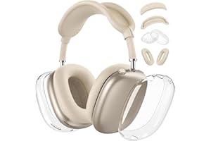 TNSNK Kratzfest Hülle Cover Kompatibel mit Airpods Max Kopfhörer, TPU Stoßfest Hülle für Airpods Max Zubehör (Ohrmuschelabdeckungen/Kopfband Abdeckug/Ohrpolster Abdeckung/Oberteil-Schutz) - Starlight