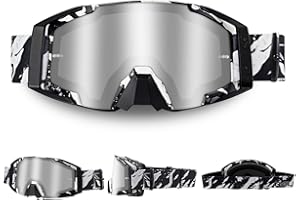 WholeFire Gafas de motocicleta, ATV Dirt Bike Off Road Racing MX Riding Goggle, UV400 Ciclismo Motocrosss Gafas para deportes al aire libre