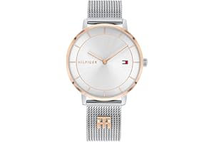 Tommy Hilfiger Montre Analogique à Quartz pour Femme avec Bracelet Milanais en Acier Inoxydable - Disponible en Argent, Or, Or Rose ou Bleu Marine