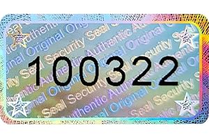 90 pcs - 3D Hologram Seal with Serial Number, Tamper Proof - 30 * 16mm, Silver - self-Adhesive Security Labels, Quality & Closure Seal, Antifake & Authenticity Sticker, Atairs