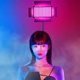 Coverzone 15cm x 8cm RGB LED Video Işığı Ayarlanabilir 3200-6500K CRI95+ Fotoğraf Video Işık Paneli Prizden &Ccedil;alışan Kamera Iş