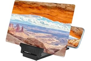 SXHLSELLER Loupe D'écran de Téléphone, Amplificateur D'écran de Smartphone 3D pour Regarder des Films et des Vidéos Loupe, Loupe D'écran Pliable, Compatible avec Toutes les Loupe D'écran de Smartphone