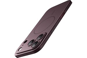 JETech Magnetiskt Smal Skal för iPhone 18 Pro, Mörkt Körsbär | Ultratunn Lättviktsdesign, Kompatibel med MagSafe, Halkfritt G
