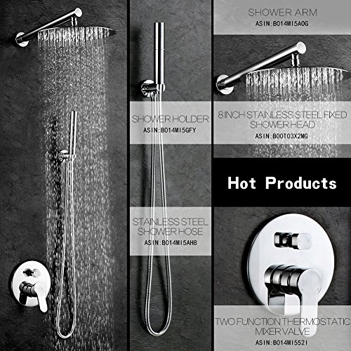 S R SUNRISE Handbrause 2 strahlarten rainshower Kopfbrause runde chrom SRSH 019-2 - 7