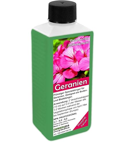 GREEN24 Geranien-Dnger Flssigdnger, NPK Volldnger fr reich blhende  Pelargonien in Kbel, Balkon und Freiland : Amazon.de: Garten