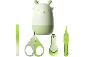 IZDUDO Kit per la cura delle unghie per bambini, 4 in 1 set con tagliaunghie, forbici, lima e pinzetta, Set Manicure Neonati per neonato, baby, bambino#1