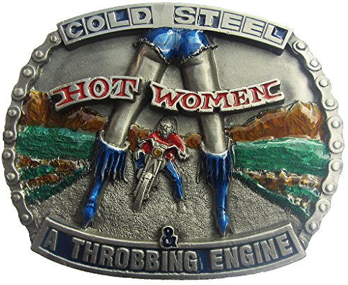 Preisvergleich Produktbild Bergamot Gürtelschnalle Cold Steel HOT Women Biker Buckle für Wechselgürtel Damen Herren