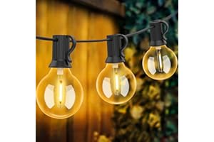 Bomcosy 2 * 15M Catena Luminosa Esterno, Infrangibile Luci da Interno LED Catene Luminose con G40 92+8 E12 Filo Lampadine Lucine da Esterno Decorative per Giardino Natale Terrazza Matrimonio Partito