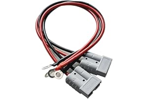 GTIWUNG Batterieanschluss Stecker 50A, 600V Kabel Ladestecker mit O-Ring Batterie-Anschlusskabel 10AWG 50CM, Akku Steckverbinder Schnellanschluss Stecker, Anhänger-Windenstecker