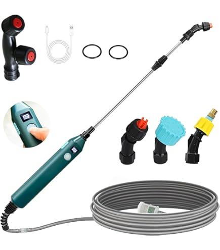Spruzzatore Elettrico Per Piante Hojalis - Nebulizzatore USB, 4 Ugelli, Tubo 10m, Per Giardino E Casa