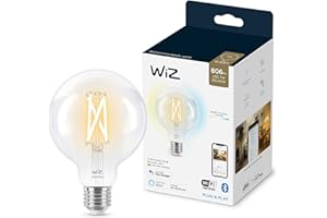 WiZ - Bombilla LED Inteligente Wi-Fi, tipo globo G95 6,7w (Eq. 60W) E27, Luz Blanca Cálida a Fria Regulable, con tecnología SpaceSense y compatible con Alexa y Google Home