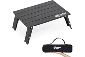 ‎PORTAL Portal Campingtisch Faltbar Klein Klapptisch Klappbar Esstisch 40x29x16cm Höhenverstellbarer Mini Campingtisch Ultraleicht für Camping Outdoor Balkon
